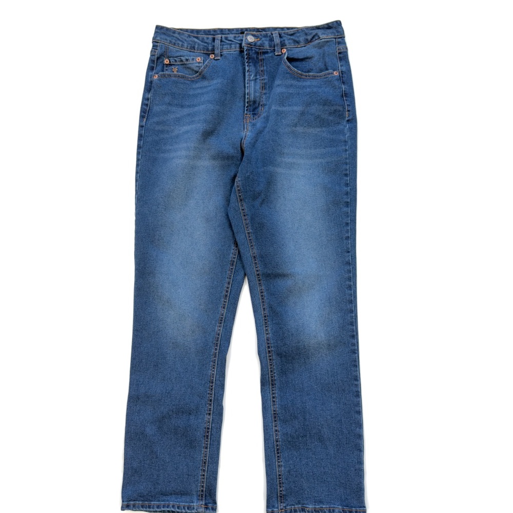 Frye Womens Denim Jeans 10/30 High Rise Straight Leg Stretch Blue
